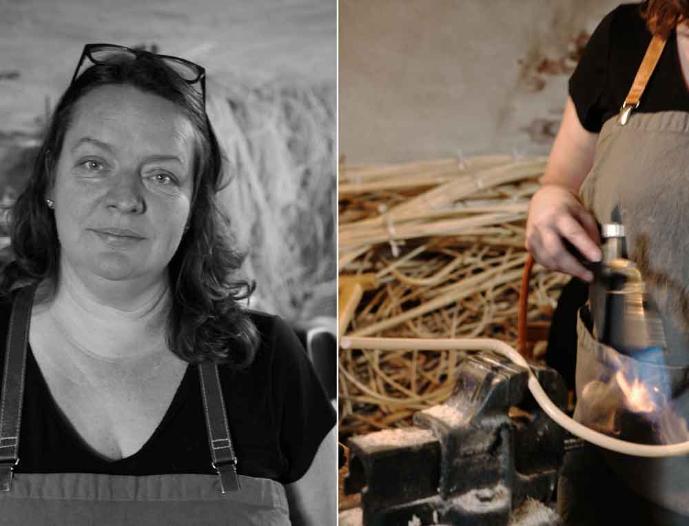 Erica Larsson från Larsson Korgmakare.
