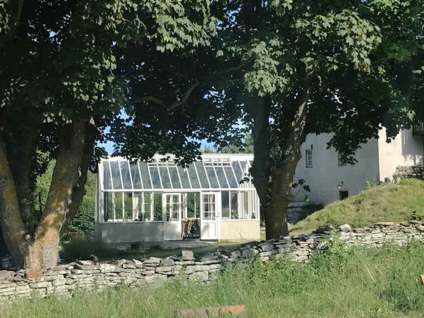 vit växthus / orangeri