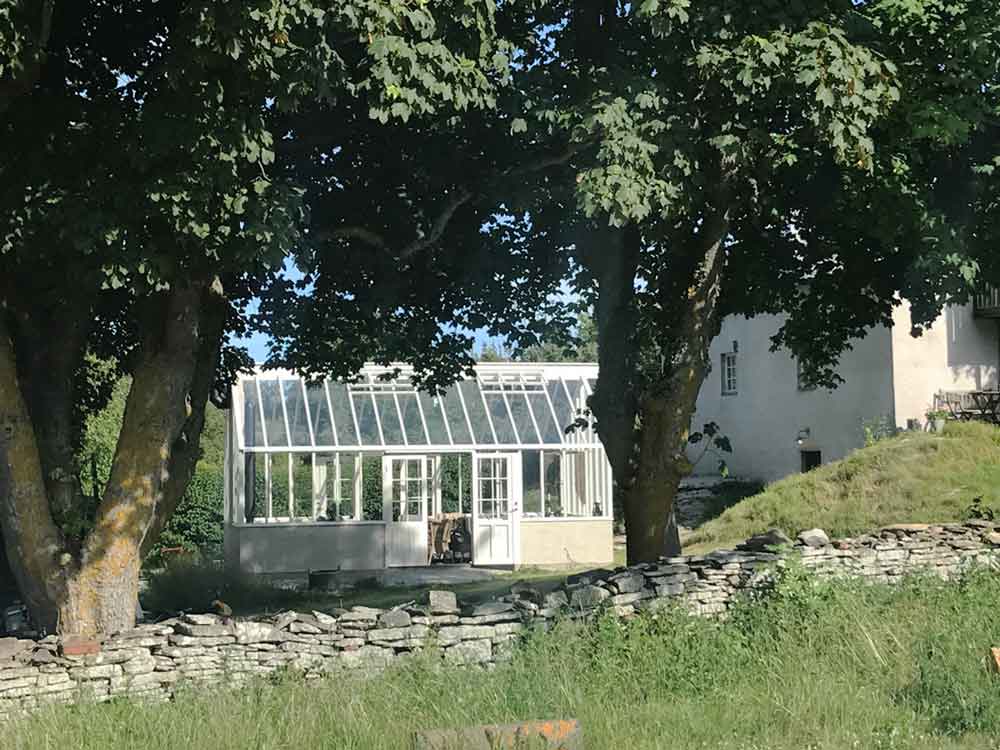 vit växthus / orangeri