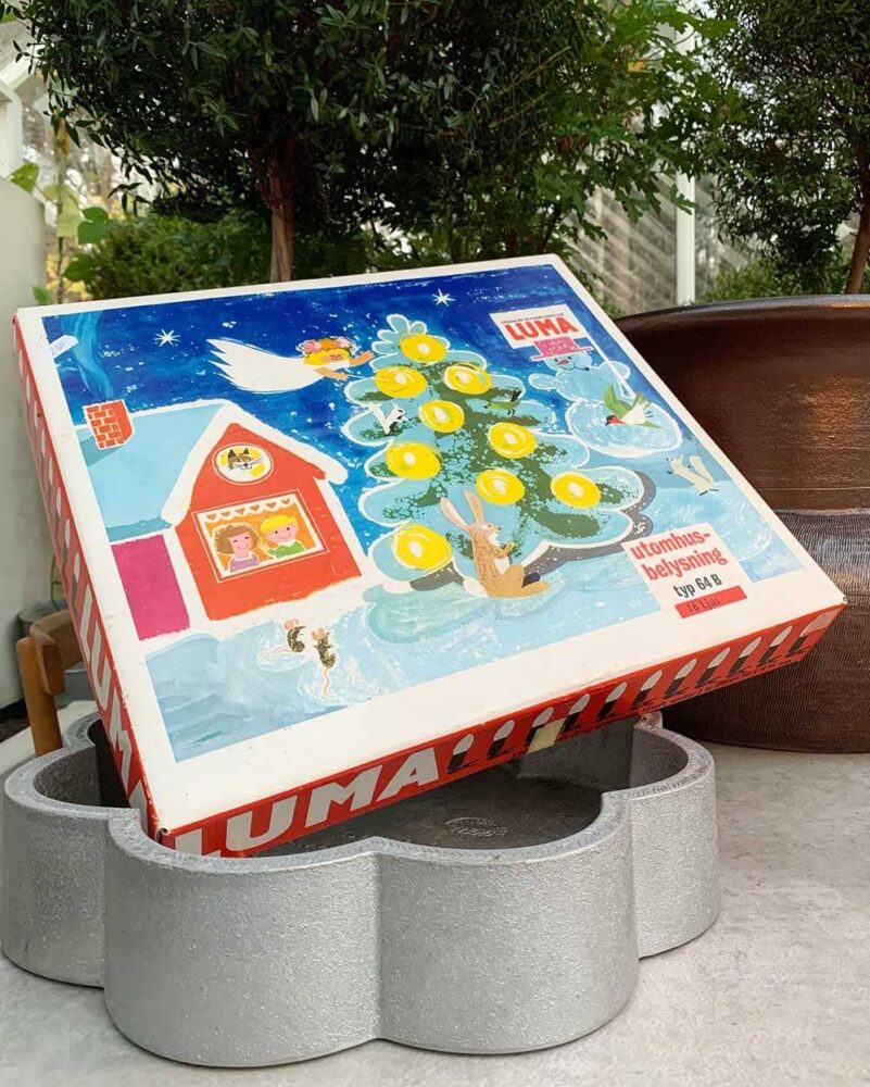 Julgransbelysning i kartong.