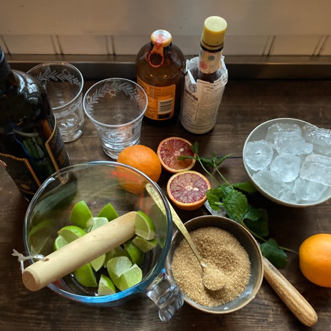 Ingredienser till romdrinken