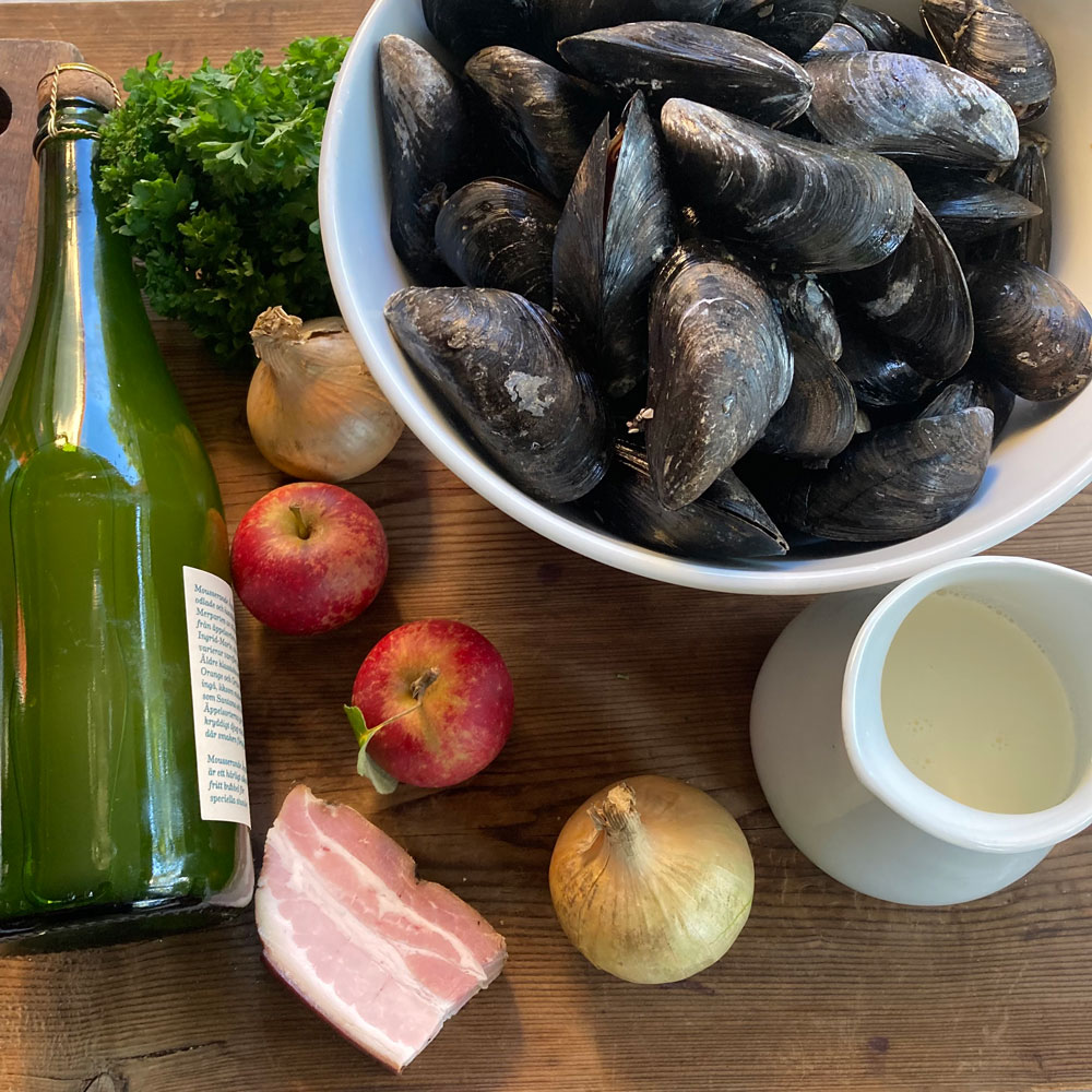 moule med cider